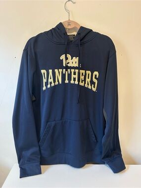 Colosseum Navy Pitt Panthers Pullover Hoodie with Cream Lettering